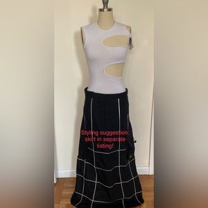 VINTAGE White Cyberdog Shirt Top White Fifth Element OS